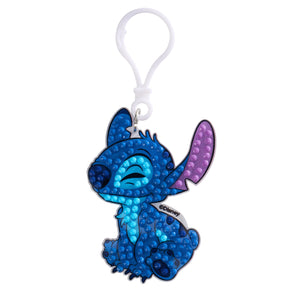 Diamond Painting Keychain - Stitch™ 2.22" x 2.99" (5.65cm x 7.6cm) / Round With 4 Colors / 286