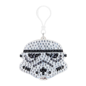 Diamond Painting Keychain - Stormtrooper’s Imperial Might 3.14" x 2.75" (8cm x 7cm) / Round With 3 Colors including 2 Iridescent Diamonds / 376