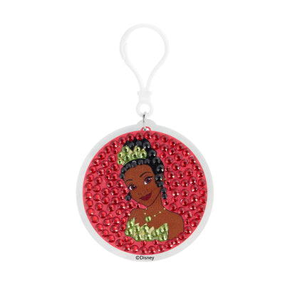 Diamond Painting Keychain - Tiana’s Bayou Beauty 2.6" x 2.5" (6.8cm x 6.5cm) / Round With 6 Colors including 6 Iridescent Diamonds / 286