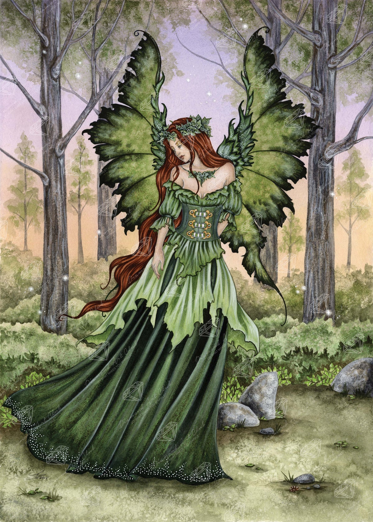Diamond Painting Lady of the Forest 27.6" x 38.6" (70cm x 98cm) / Square with 39 Colors including 4 ABs / 107,476