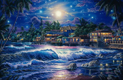 Diamond Painting Lahaina Starlight 41.7" x 27.6" (106.8cm x 69.9cm) / Square with 57 Colors including 3 ABs and 4 Fairy Dust Diamonds / 120,549