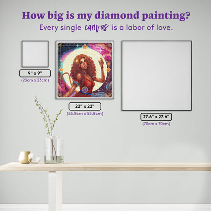 Diamond Painting Leo - AS 22" x 22" (55.8cm x 55.8cm) / Square with 75 Colors including 3 ABs, 1 Iridescent Diamond, and 3 Fairy Dust Diamonds / 50,176