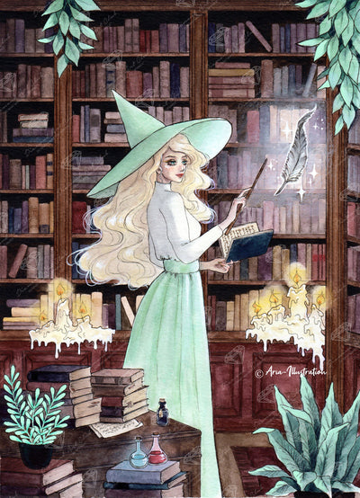 Diamond Painting Levitating Spell 27.6" x 38.2" (70cm x 97cm) / Square with 51 Colors including 1 Iridescent Diamond and 4 Fairy Dust Diamonds / 109,309