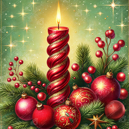 Diamond Painting Light of Hope 17" x 17" (42.7cm x 42.7cm) / Round with 48 Colors including 2 ABs and 1 Electro Diamond and 2 Fairy Dust Diamonds / 24,025