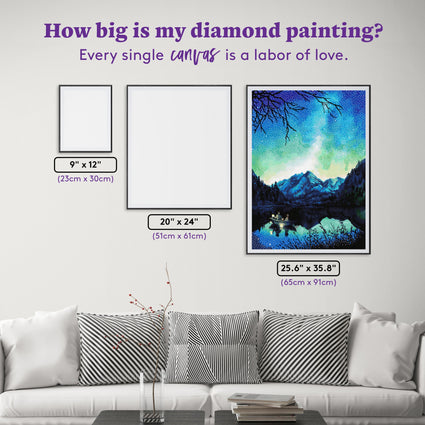 Diamond Painting Light of the Night 25.6" x 35.8" (65cm x 91cm) / Square with 45 Colors including 3 ABs and 1 Fairy Dust Diamond / 95,265