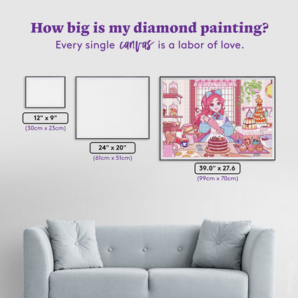 Diamond Painting Little Baker 39" x 27.6" (99cm x 70cm) / Square with 84 Colors including 4 ABs and 5 Fairy Dust Diamonds and 1 Special Diamond / 111,449