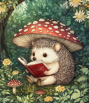 Diamond Painting Little Forage Hedgehog 27.6" x 31.9" (69.9cm x 80.9cm) / Square with 59 Colors including 3 ABs and 2 Fairy Dust Diamonds / 91,325