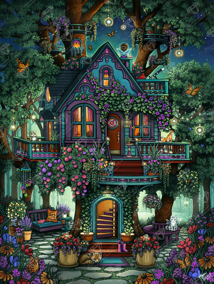 Diamond Painting Love Lives Here 27.6" x 36.6" (69.9cm x 92.8cm) / Square with 100 Colors including 2 ABs and 1 Frosted Diamond and 3 Fairy Dust Diamonds / 104,813