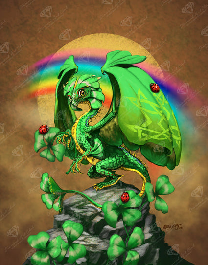 Diamond Painting Luck Dragon 25.6" x 32.7" (65cm x 82.9cm) / Square with 88 Colors including 2 ABs and 4 Fairy Dust Diamonds / 86,913