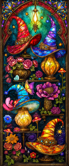 Diamond Painting Magic Hats 25.6" x 61.4" (65cm x 155.8cm) / Square With 88 Colors Including 3 ABs and 2 Special Diamonds and 9 Fairy Dust Diamonds / 163,386
