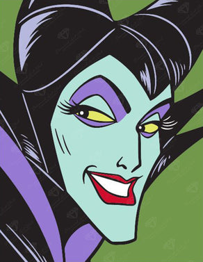 Diamond Painting Maleficent 13" x 17" (33cm x 42.7cm) / Round with 8 Colors including 2 Fairy Dust Diamonds / 18,600