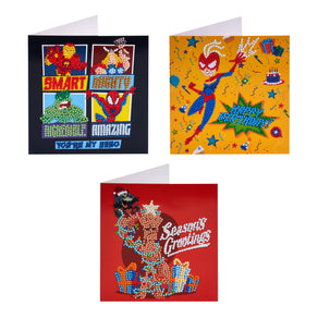 Diamond Painting Marvel™ DIY Cards (3-Pack) 5.9" x 5.9" (15cm x 15cm) / Round