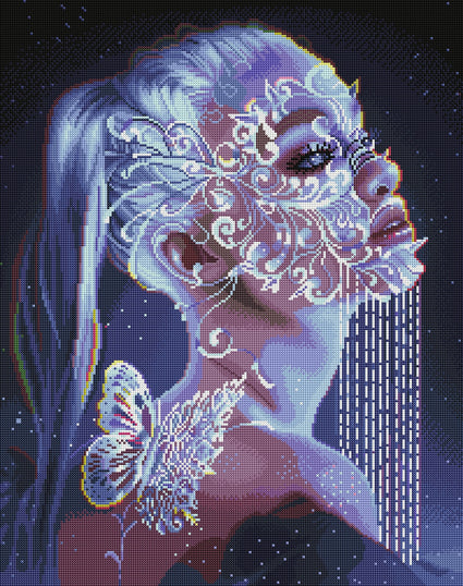 Diamond Painting Masked 27.6" x 32.7" (70cm x 83cm) / Square with 43 Colors including 2 ABs and 2 Fairy Dust Diamonds / 93,573