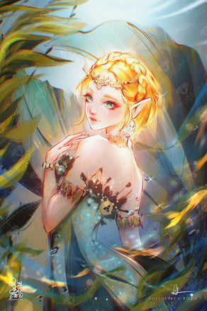 Diamond Painting Mermaid Fairy 23.6" x 35.4" (60cm x 89.9cm) / Square with 89 Colors including 3 ABs and 4 Fairy Dust Diamonds / 87,001