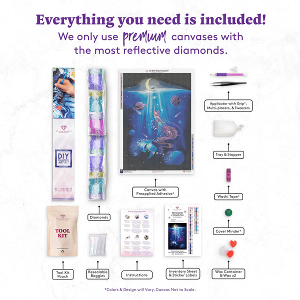 Mermaid in a Cosmic Sea Diamond Painting Kit – Diamond Art Club