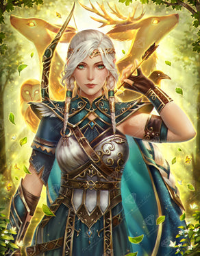 Diamond Painting Mielikki - Lady of the Forest 25.6" x 32.7" (65cm x 82.9cm) / Square with 60 Colors including 1 Electro Diamond and 5 Fairy Dust Diamonds / 86,913