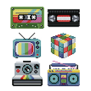 Diamond Painting Mini Dazzles™ - 80s 4" x 6" (10.2cm x 15.2cm) / Square With 21 Colors Including 21 Fairy Dust Diamonds / 5,110