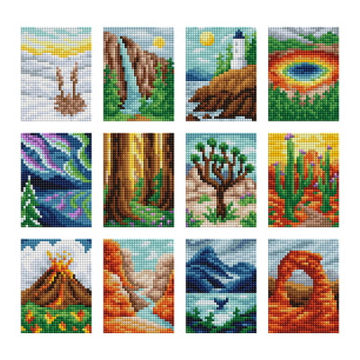 Diamond Painting Mini Dazzles™ - National Parks 4" x 6" (10.2cm x 15.2cm) / Square With 40 Colors Including 2 ABs and 1 Iridescent Diamond and 37 Fairy Dust Diamonds / 14,400