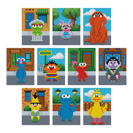 Diamond Painting Mini Dazzles™ - Sesame Street® 4" x 6" (10.2cm x 15.2cm) / Square With 28 Colors Including 1 AB and 27 Fairy Dust Diamonds / 12,000