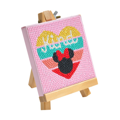 Diamond Painting Mini Easels - Kind Minnie™ 3.9" x 3.9" (10cm x 10cm) / Round with 7 Colors Including 2 Fairy Dust Diamonds / 1,317