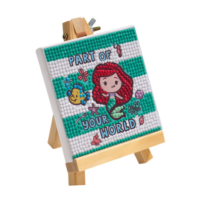 Diamond Painting Mini Easels - Part of Your World 3.9" x 3.9" (10cm x 10cm) / Round with 11 Colors / 751