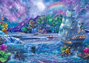 Diamond Painting Moonlight Paradise 38.6" x 27.6" (97.8cm x 69.9cm) / Square with 58 Colors including 3 ABs and 3 Fairy Dust Diamonds / 110,433