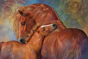 Diamond Painting MotherLove 33" x 22" (83.7cm x 55.6cm) / Round with 56 Colors including 1 AB and 3 Fairy Dust Diamonds / 61,408