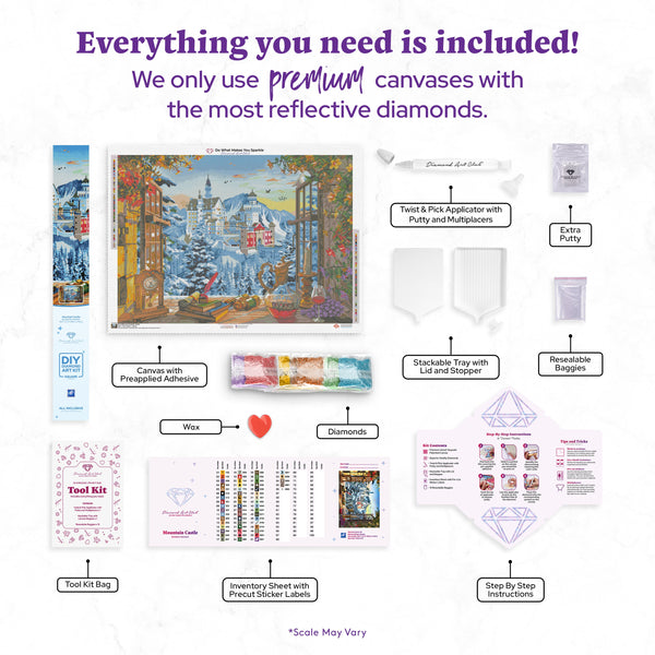 Mountain Castle Diamond Painting | Diamond Art Club™