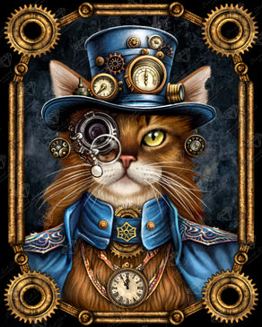 Diamond Painting Mrs. Steamfur 25.6" x 31.9" (65cm x 80.9cm) / Square with 76 Colors including 2 ABs and 1 Electro Diamond and 1 Fairy Dust Diamond / 84,825