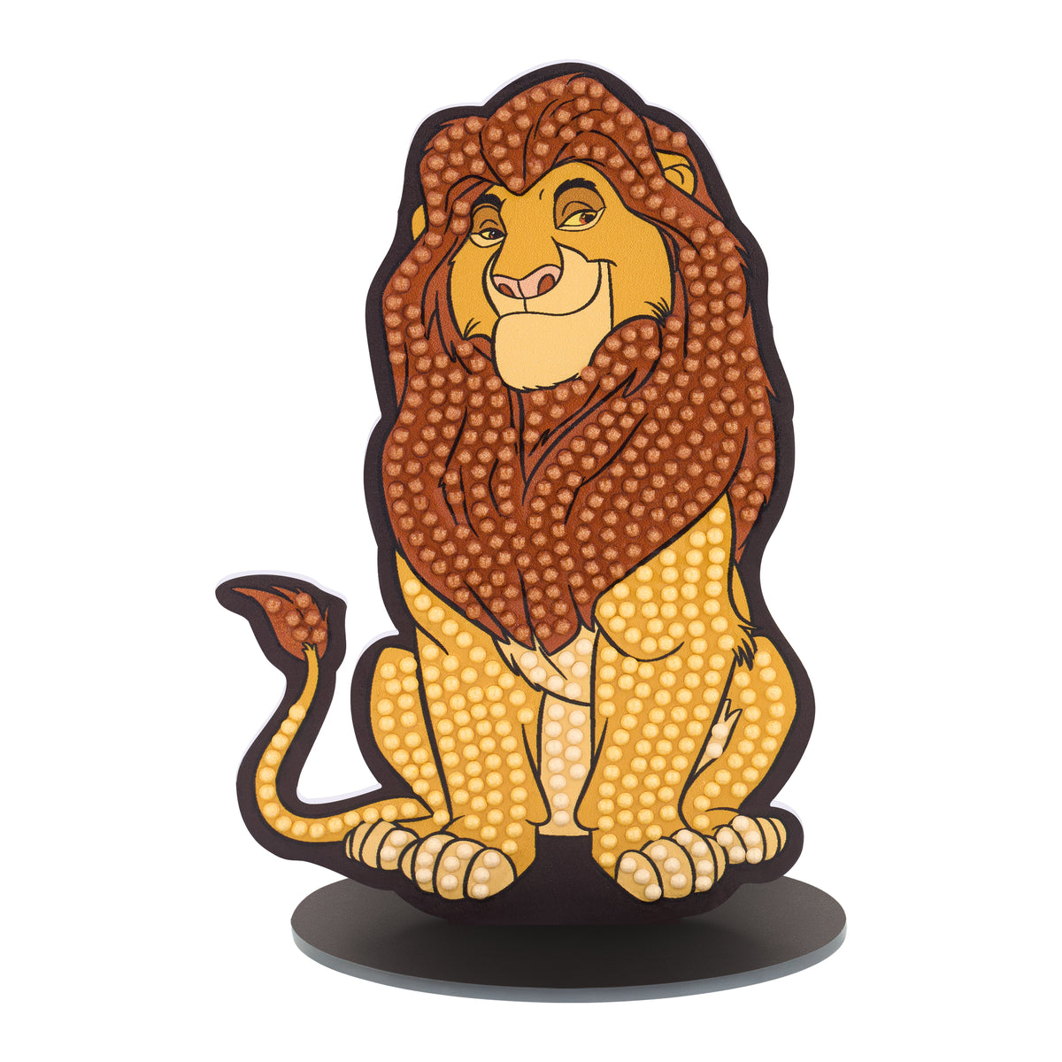 Diamond Painting Mufasa - Sparkle Pals™ 3.7" x 5.6" (9.6cm x 14.4cm) / Round with 3 Colors including 3 Fairy Dust Diamonds / 480