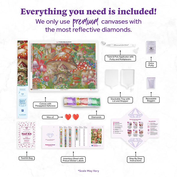 Mushroom Forest Diamond Painting Kit – Diamond Art Club