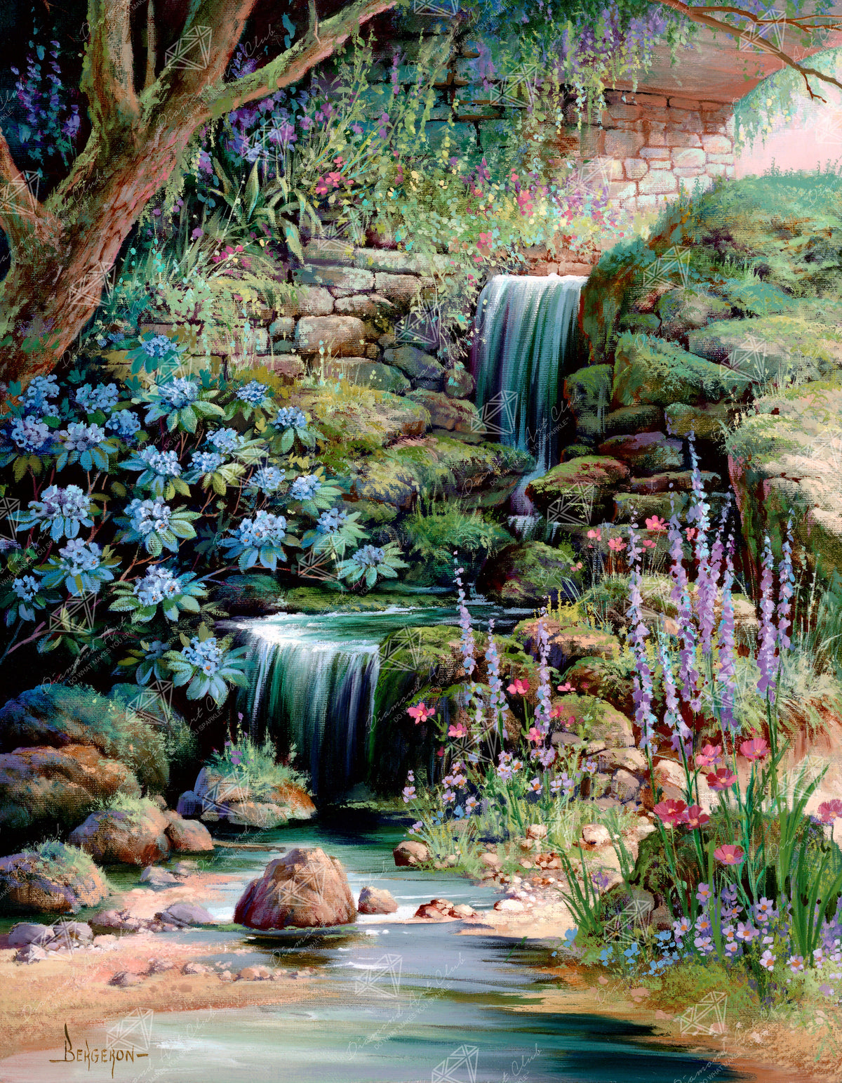 Diamond Painting Nature's Melody 27.6" x 35.4" (69.9cm x 89.9cm) / Square With 53 Colors Including 2 ABs and 1 Frosted Diamond and 4 Fairy Dust Diamonds / 101,441