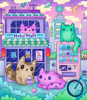 Diamond Painting Neko Mart 22" x 25" (55.6cm x 63.8cm) / Round with 50 Colors including 3 ABs and 3 Fairy Dust Diamonds / 46,864