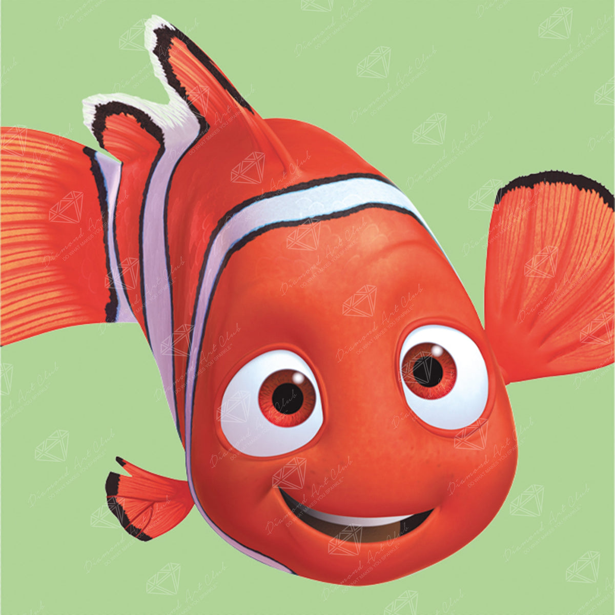 Diamond Painting Nemo 9" x 9" (22.8cm x 22.8cm) / Round with 23 Colors including 1 AB and 2 Fairy Dust Diamonds / 6,889