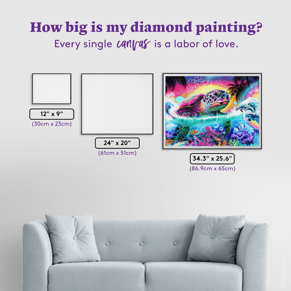 Neon Vibes Sea Turtle – Diamond Art Club