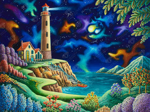 Diamond Painting Night Lights 37" x 27.6" (93.8cm x 69.9cm) / Square with 91 Colors including 3 ABs and 4 Fairy Dust Diamonds / 105,937