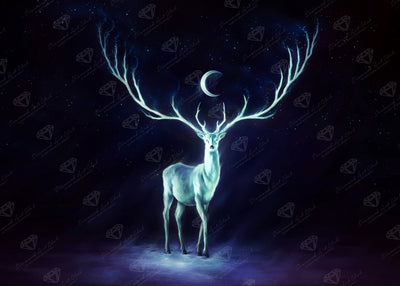 Diamond Painting Nightbringer 30.3" x 21.6" (77cm x 55cm) / Round with 18 Colors Including 1 AB / 53,233