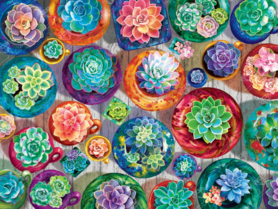 Diamond Painting Old Tucson Pottery Garden 36.6" x 27.6" (92.8cm x 69.9cm) / Square with 66 Colors including 3 ABs and 5 Fairy Dust Diamonds / 104,813