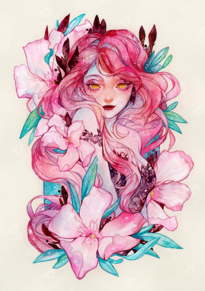 ダイヤモンドアートクラブ　Oleander oleander-diamond-art-painting-