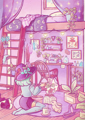 Diamond Painting Olivia's Room 22" x 31" (55.8cm x 78.7cm) / Square with 48 Colors including 1 Iridescent Diamond and 6 Fairy Dust Diamonds / 70,784