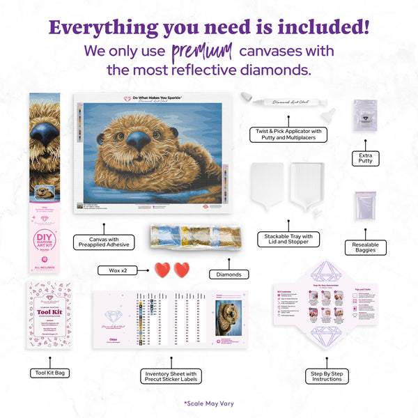 Otter Diamond Painting Kit – Diamond Art Club