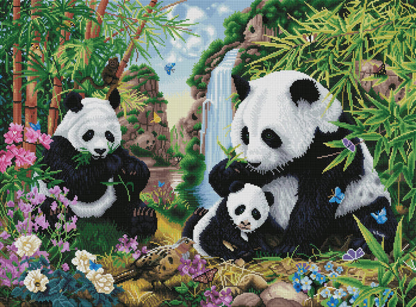 DACダイヤモンドアートキット「Panda Valley」 panda-valley-diamond-art-