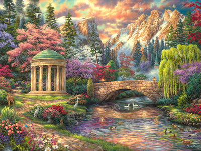 Diamond Painting Peace of the Garden 36.6" x 27.6" (92.8cm x 69.9cm) / Square With 67 Colors Including 2 ABs and 4 Fairy Dust Diamonds / 104,813