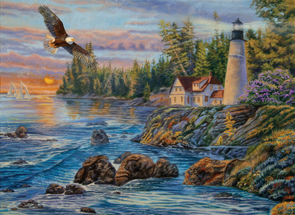 Diamond Painting Peaceful Waters 37.8" x 27.6" (95.8cm x 69.9cm) / Square with 65 Colors including 2 ABs and 5 Fairy Dust Diamonds / 108,185