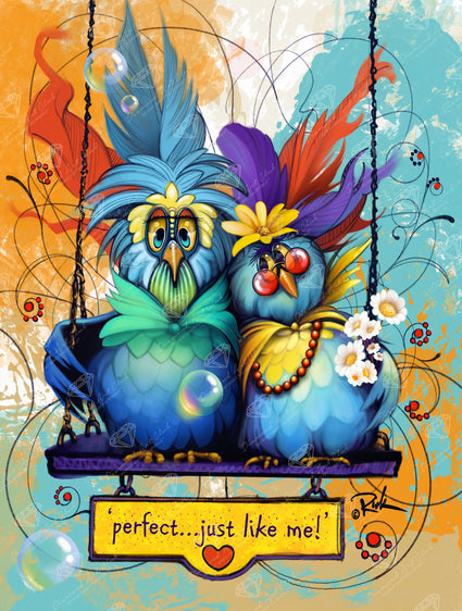 Diamond Painting PERFECT 2 22" x 29" (55.8cm x 73.7cm) / Square with 56 Colors including 1 AB and 1 Frosted Diamond and 4 Fairy Dust Diamonds / 66,304