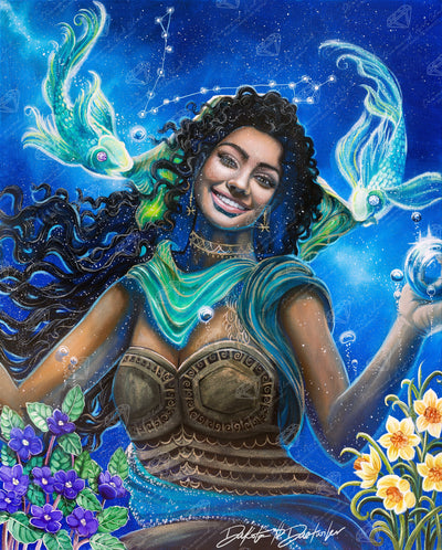 Diamond Painting Pisces 25.6" x 31.9" (65cm x 81cm) / Square with 67 colors including 3 ABs, 1 Electro Diamonds, 3 Fairy Dust Diamonds and 1 Special Diamonds / 84,749