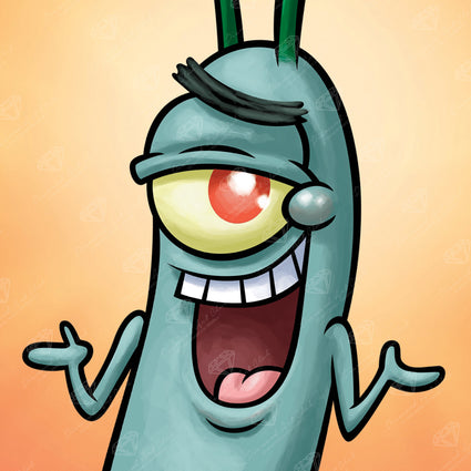 Diamond Painting Plankton 13" x 13" (32.8cm x 32.8cm) / Round With 30 Colors including 1 AB Diamonds and 1 Fairy Dust Diamonds / 13,689