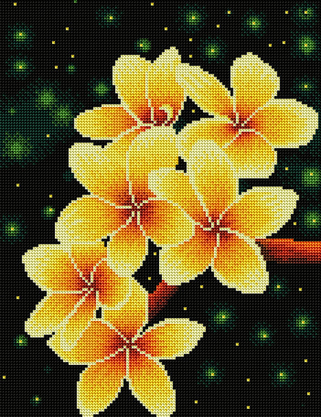 ダイヤモンドアートクラブ　Plumeria plumeria-diamond-art-painting-