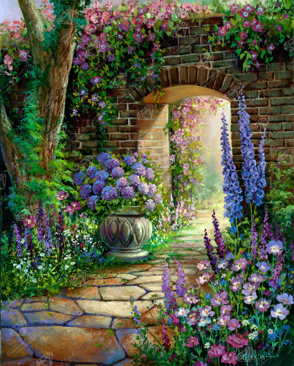 Diamond Painting Poet's Retreat 27.6" x 34.3" (70cm x 87cm) / Square With 67 Colors Including 5 ABs and 1 Fairy Dust Diamond / 98,069
