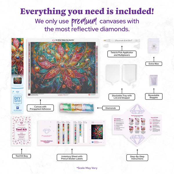 Poinsettia Christmas Ornament – Diamond Art Club